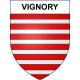 Pegatinas escudo de armas de Vignory adhesivo de la etiqueta engomada