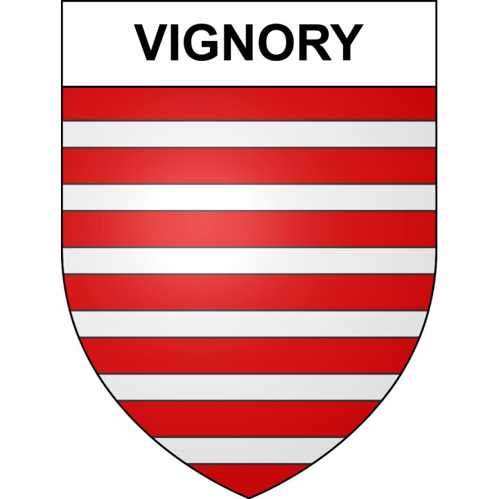 Pegatinas escudo de armas de Vignory adhesivo de la etiqueta engomada