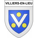 Stickers coat of arms Villiers-en-Lieu adhesive sticker