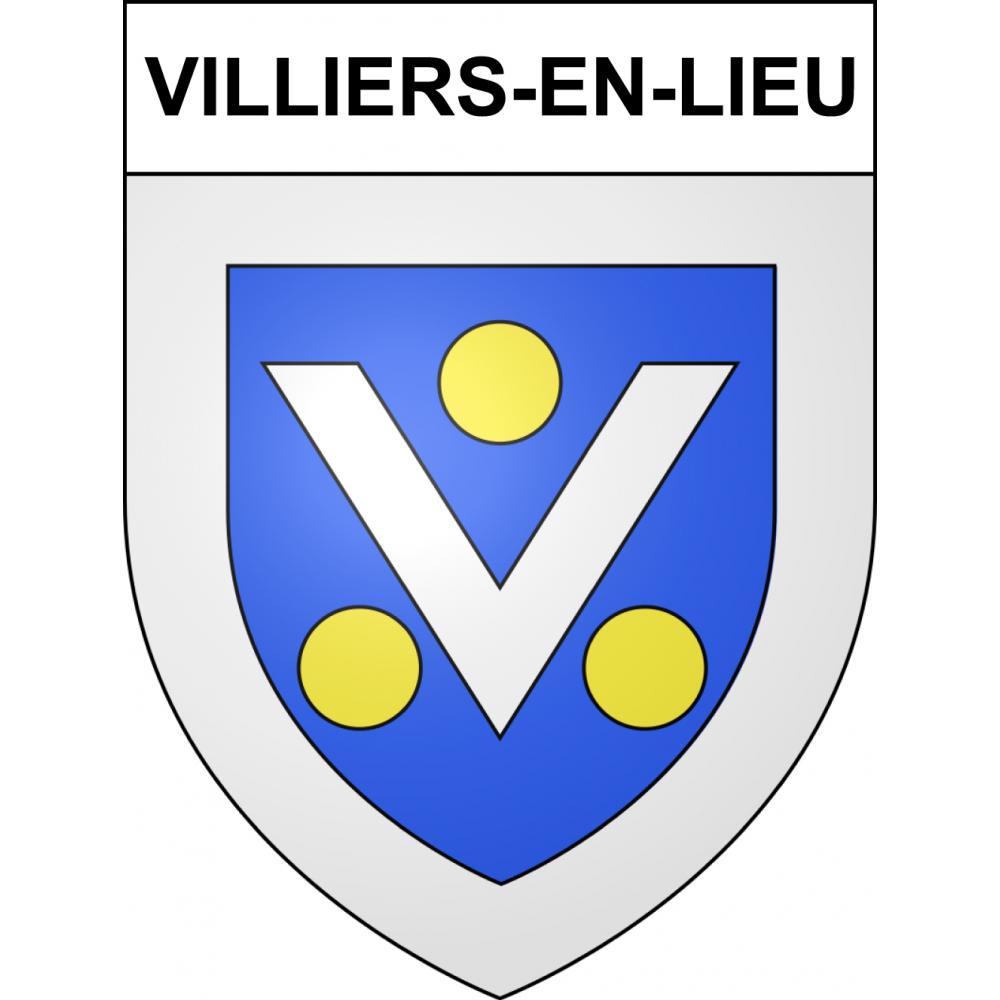 Stickers coat of arms Villiers-en-Lieu adhesive sticker