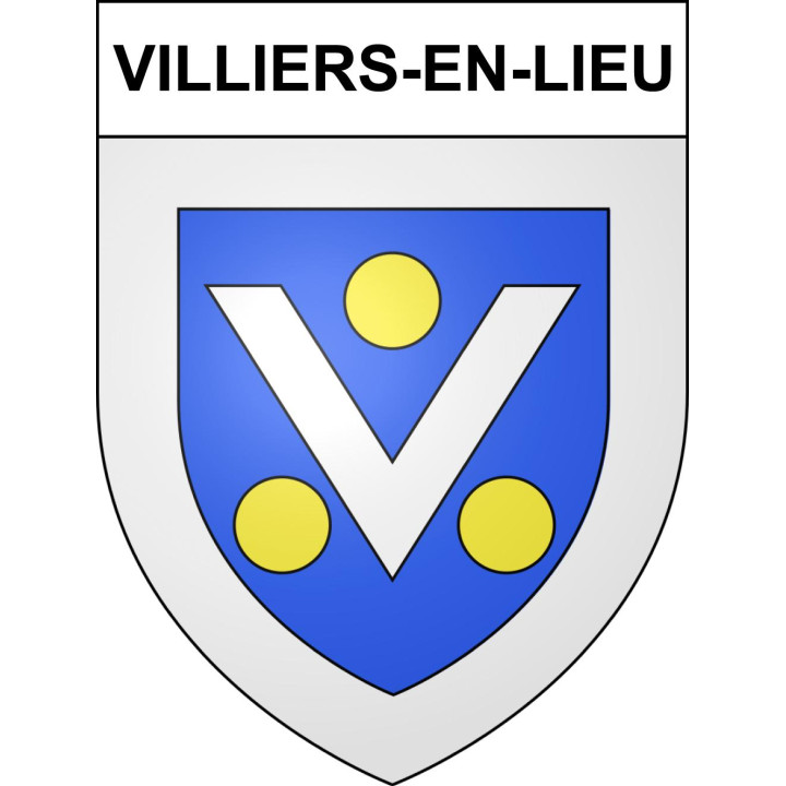 Stickers coat of arms Villiers-en-Lieu adhesive sticker