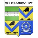 Villiers-sur-Suize 52 ville sticker blason écusson autocollant adhésif