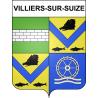 Pegatinas escudo de armas de Villiers-sur-Suize adhesivo de la etiqueta engomada
