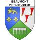 Stickers coat of arms Beaumont-Pied-de-Bœuf adhesive sticker