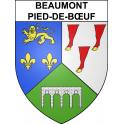 Beaumont-Pied-de-Bœuf 53 ville sticker blason écusson autocollant adhésif