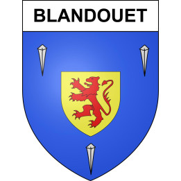 Pegatinas escudo de armas de Blandouet adhesivo de la etiqueta engomada