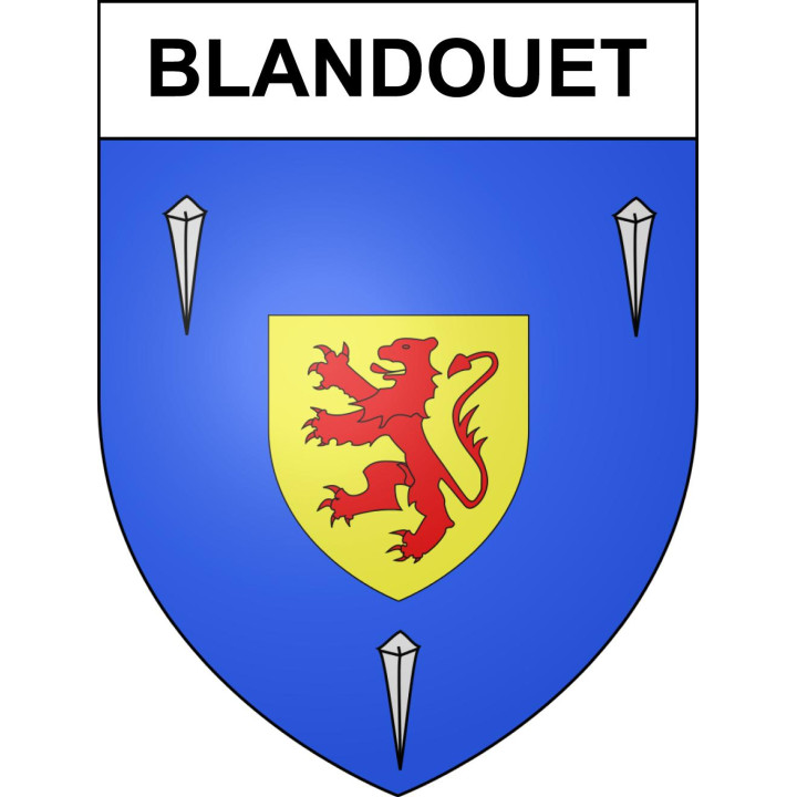 Pegatinas escudo de armas de Blandouet adhesivo de la etiqueta engomada