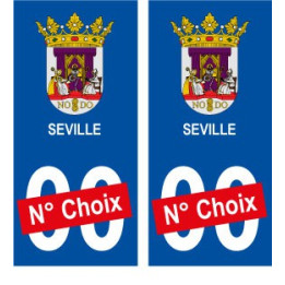 Séville ville sticker numéro au choix autocollant blason Espagne city