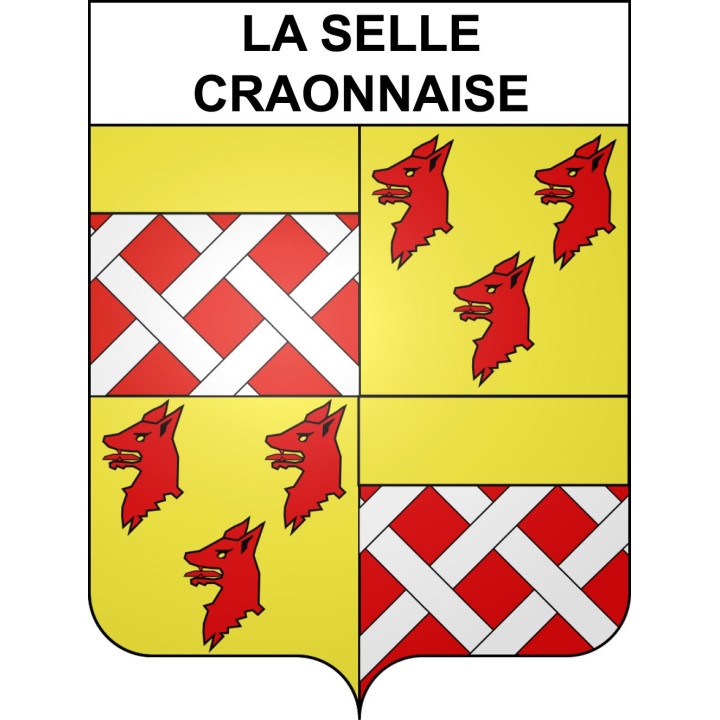 La Selle-Craonnaise Sticker wappen, gelsenkirchen, augsburg, klebender aufkleber