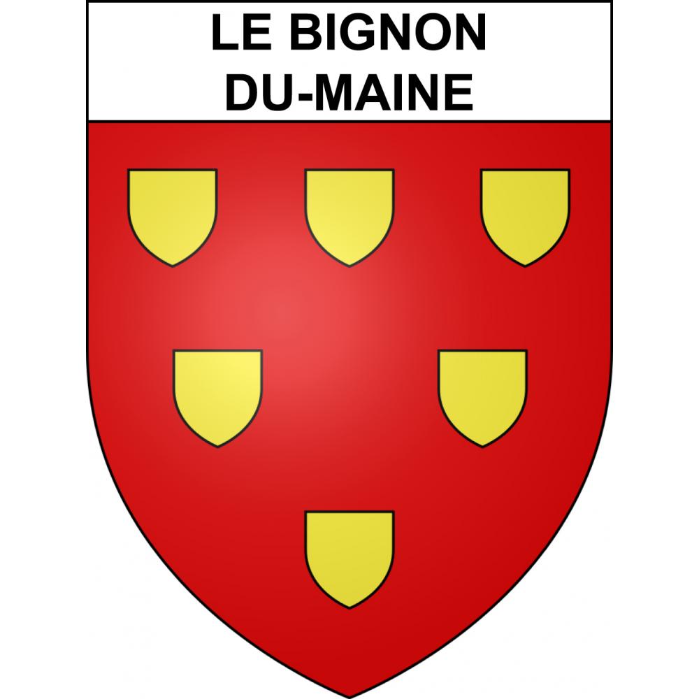 Le Bignon-du-Maine 53 ville sticker blason écusson autocollant adhésif