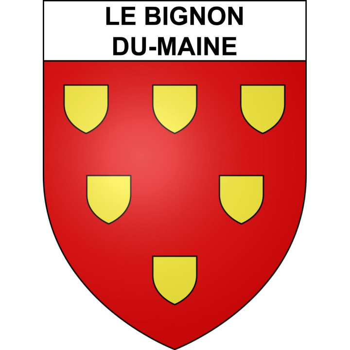 Stickers coat of arms Le Bignon-du-Maine adhesive sticker