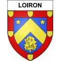 Pegatinas escudo de armas de Loiron adhesivo de la etiqueta engomada