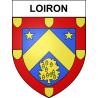 Pegatinas escudo de armas de Loiron adhesivo de la etiqueta engomada