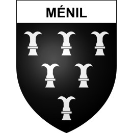 Ménil 53 ville sticker blason écusson autocollant adhésif