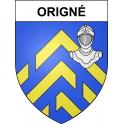 Origné 53 ville sticker blason écusson autocollant adhésif