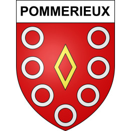 Pommerieux Sticker wappen, gelsenkirchen, augsburg, klebender aufkleber