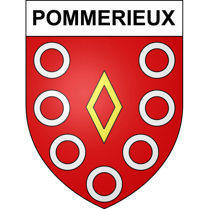 Pommerieux 53 ville sticker blason écusson autocollant adhésif