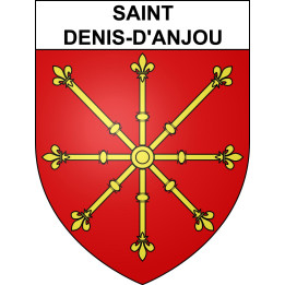 Stickers coat of arms Saint-Denis-d'Anjou adhesive sticker