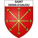 Saint-Denis-d'Anjou 53 ville sticker blason écusson autocollant adhésif