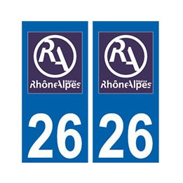 26 Drôme autocollant plaque
