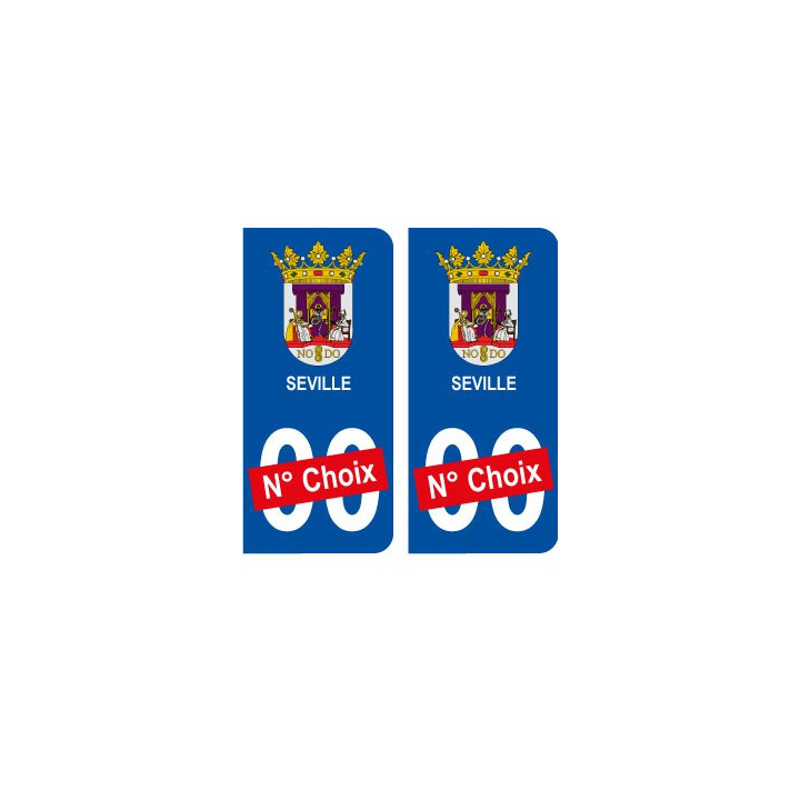 Séville ville sticker numéro au choix autocollant blason Espagne city