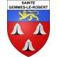 Pegatinas escudo de armas de Sainte-Gemmes-le-Robert adhesivo de la etiqueta engomada