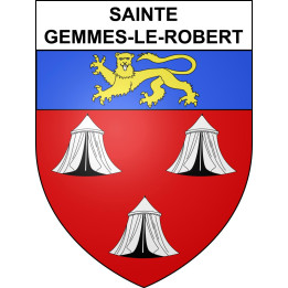 Stickers coat of arms Sainte-Gemmes-le-Robert adhesive sticker