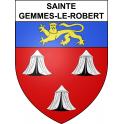 Pegatinas escudo de armas de Sainte-Gemmes-le-Robert adhesivo de la etiqueta engomada