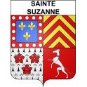 Sainte-Suzanne 53 ville sticker blason écusson autocollant adhésif