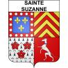 Sainte-Suzanne 53 ville sticker blason écusson autocollant adhésif