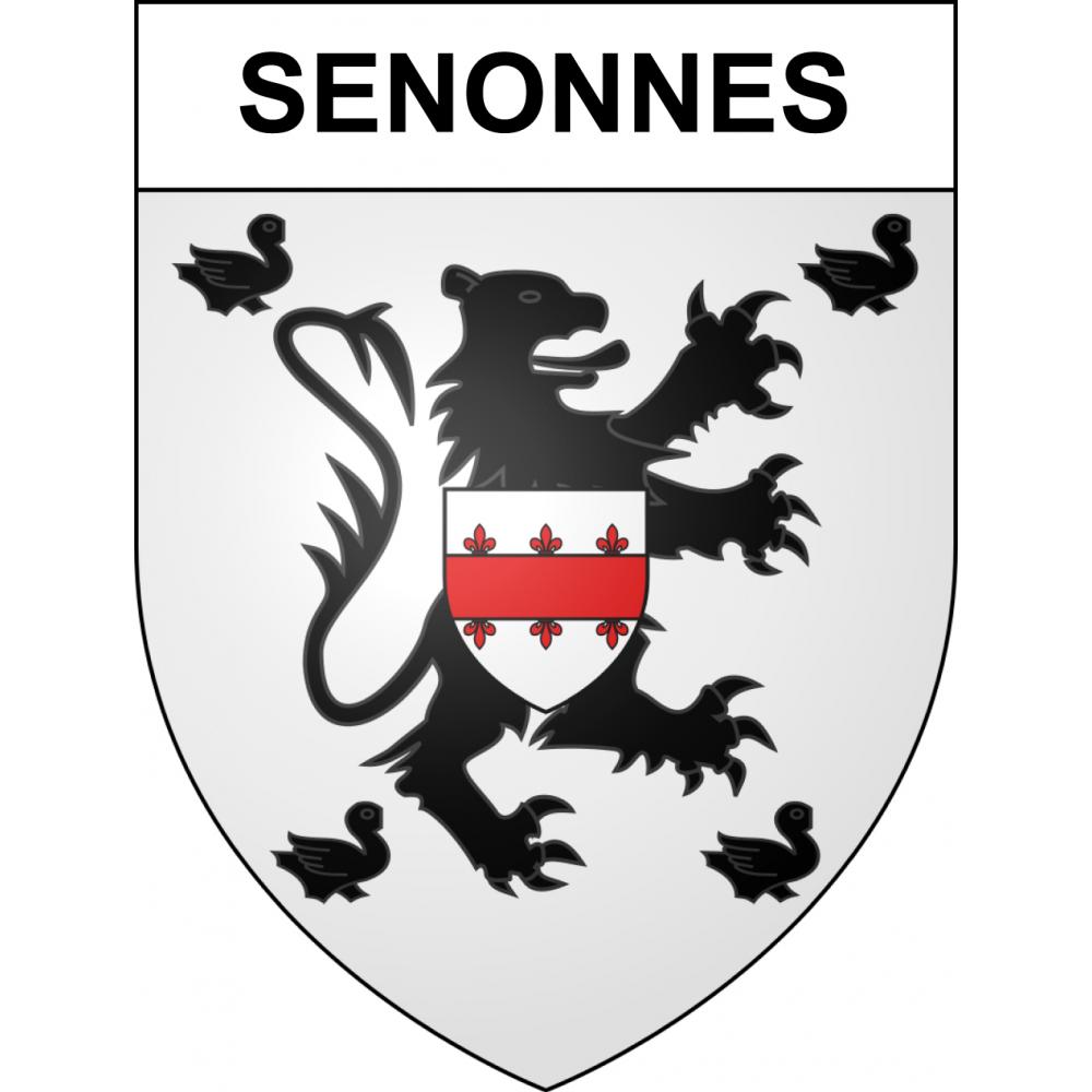 Pegatinas escudo de armas de Senonnes adhesivo de la etiqueta engomada