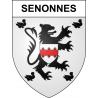 Pegatinas escudo de armas de Senonnes adhesivo de la etiqueta engomada