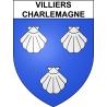 Villiers-Charlemagne 53 ville sticker blason écusson autocollant adhésif