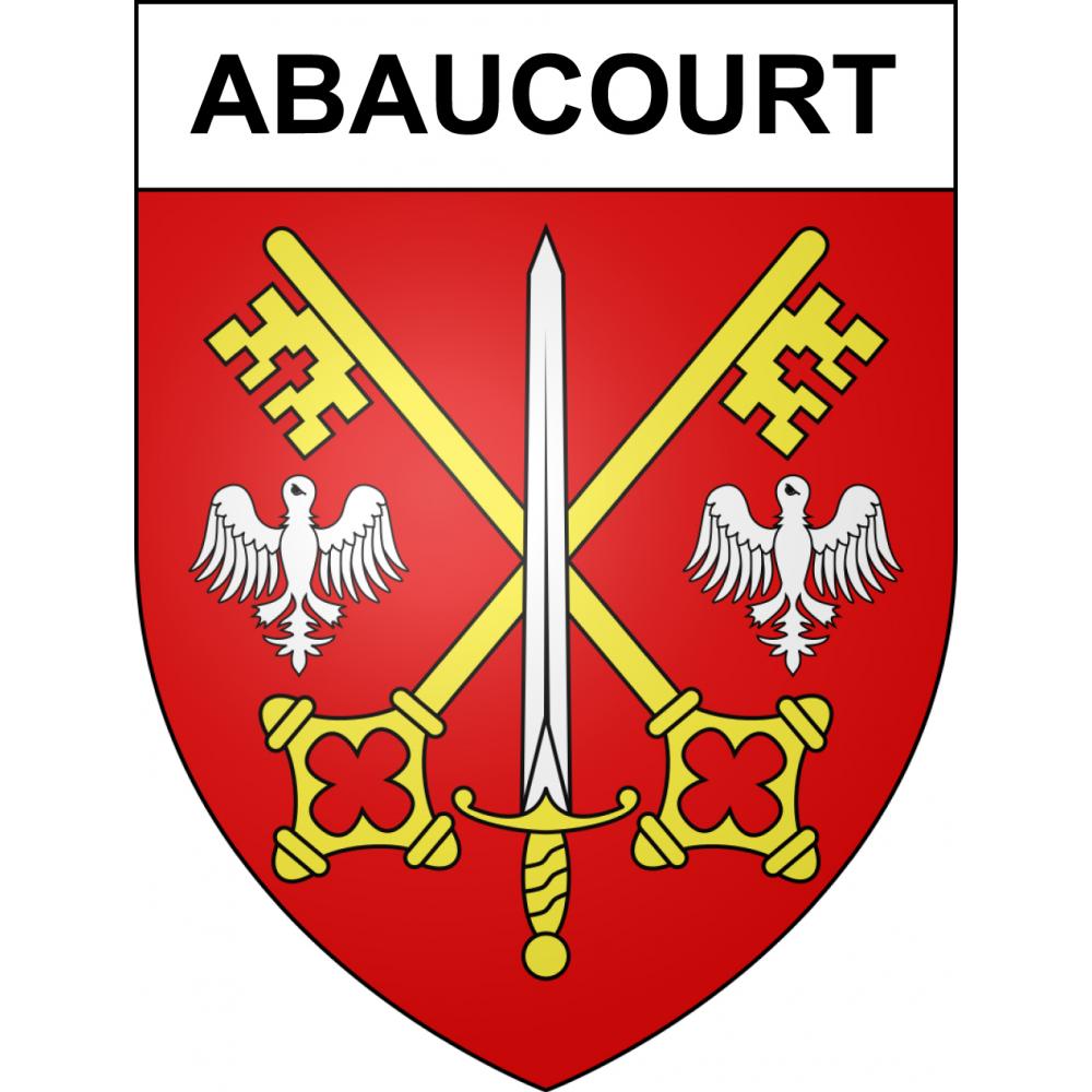 Pegatinas escudo de armas de Abaucourt adhesivo de la etiqueta engomada