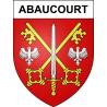 Pegatinas escudo de armas de Abaucourt adhesivo de la etiqueta engomada