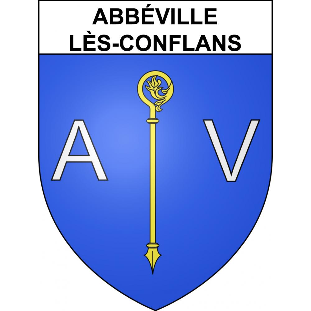 Pegatinas escudo de armas de Abbéville-lès-Conflans adhesivo de la etiqueta engomada