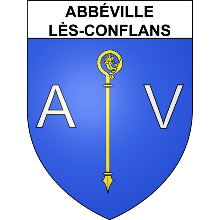 Pegatinas escudo de armas de Abbéville-lès-Conflans adhesivo de la etiqueta engomada