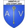 Pegatinas escudo de armas de Abbéville-lès-Conflans adhesivo de la etiqueta engomada