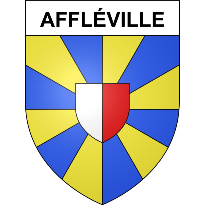 Pegatinas escudo de armas de Affléville adhesivo de la etiqueta engomada