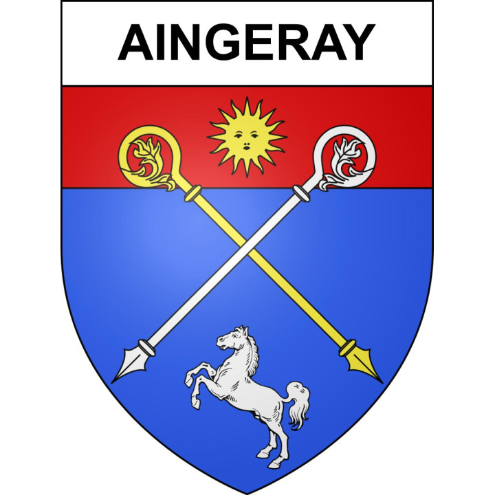 Aingeray Sticker wappen, gelsenkirchen, augsburg, klebender aufkleber