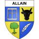 Pegatinas escudo de armas de Allain adhesivo de la etiqueta engomada