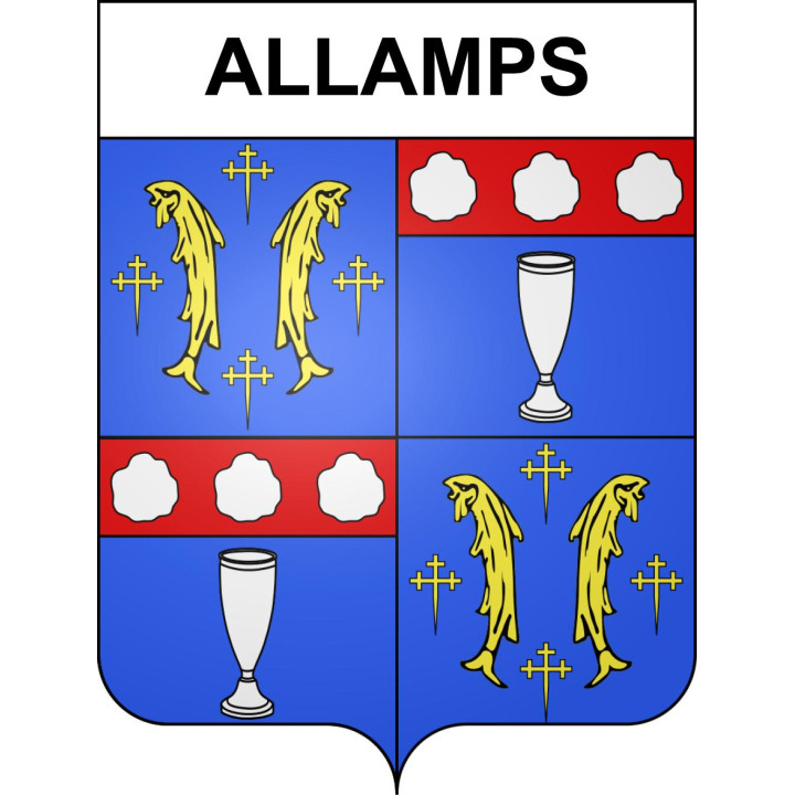 Pegatinas escudo de armas de Allamps adhesivo de la etiqueta engomada