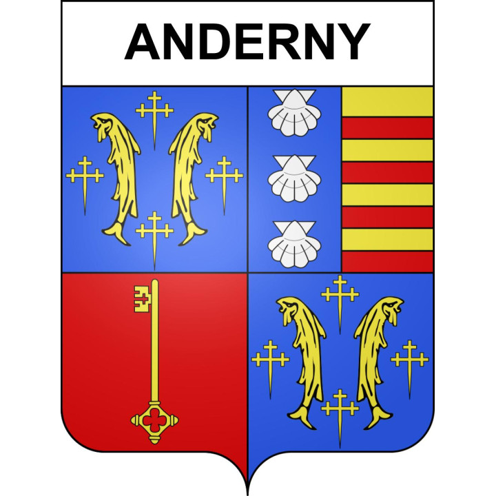 Anderny 54 ville sticker blason écusson autocollant adhésif