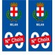 Milan ville sticker numéro au choix autocollant blason Italie city