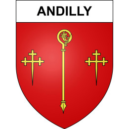 Stickers coat of arms Andilly adhesive sticker