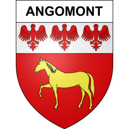 Pegatinas escudo de armas de Angomont adhesivo de la etiqueta engomada