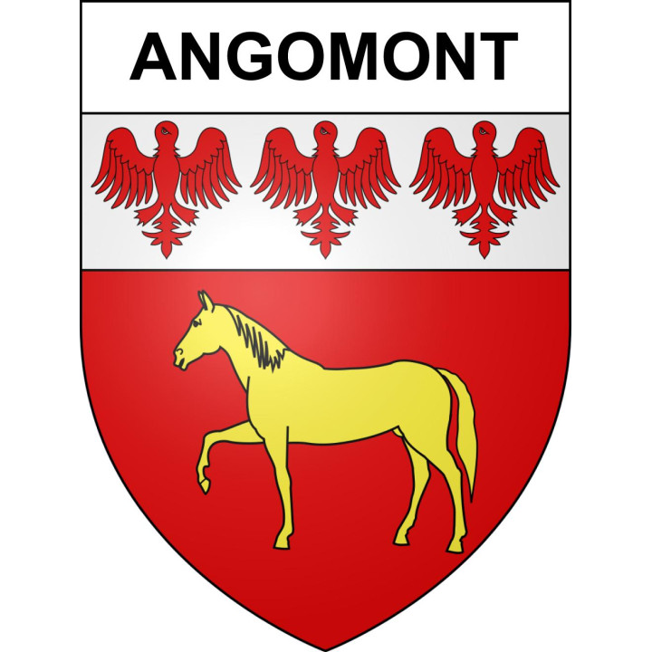 Angomont 54 ville sticker blason écusson autocollant adhésif
