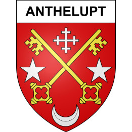Pegatinas escudo de armas de Anthelupt adhesivo de la etiqueta engomada