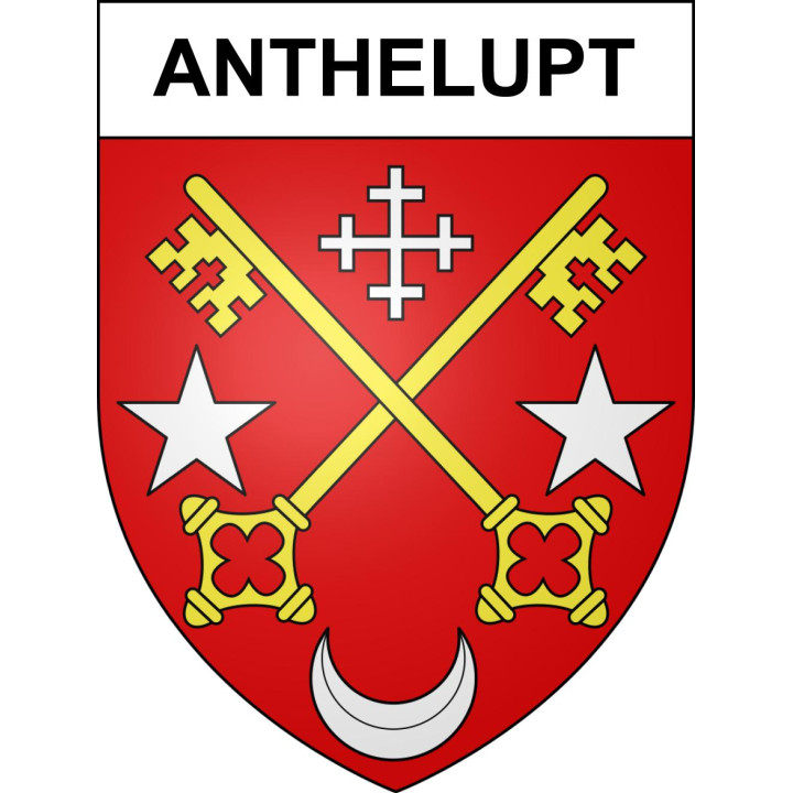 Anthelupt 54 ville sticker blason écusson autocollant adhésif