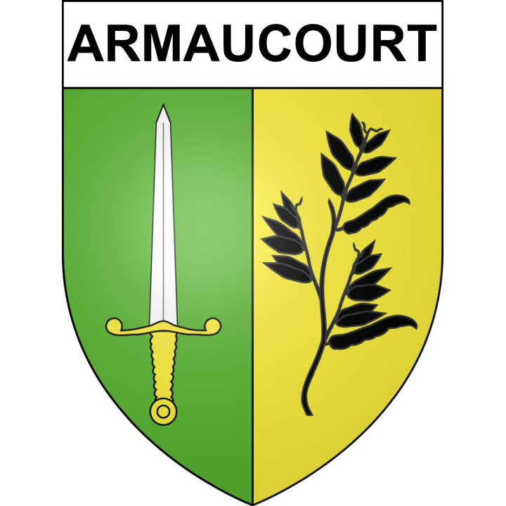 Armaucourt Sticker wappen, gelsenkirchen, augsburg, klebender aufkleber